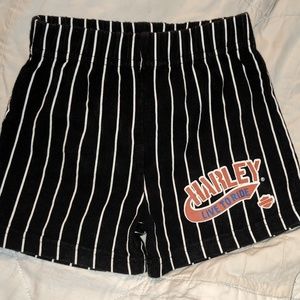 3T Harley Davidson black with white stripes shorts